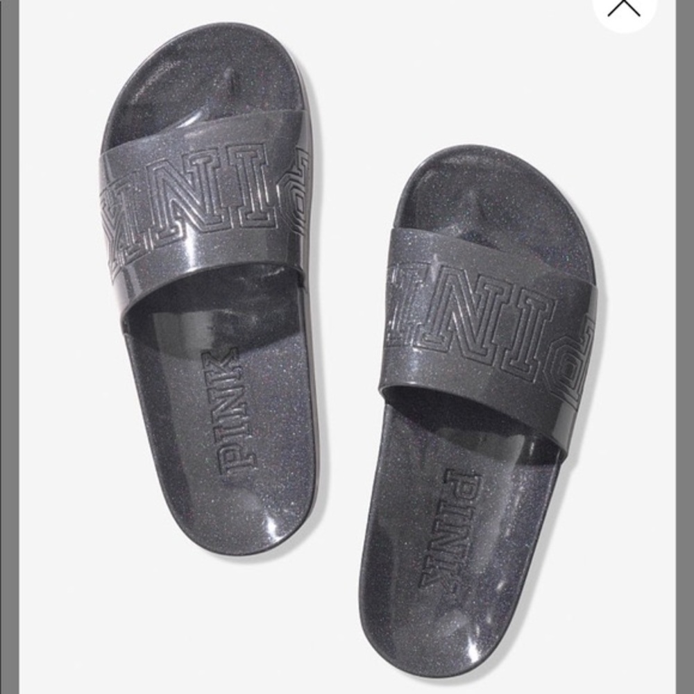 Victoria’s Secret PINK Glitter Jelly Slides